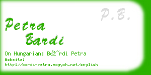 petra bardi business card